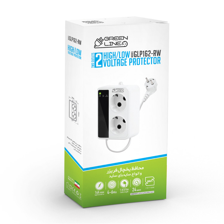 محافظ یخچال فریزر و انواع ساید بای ساید گرین لاین GLP162RW