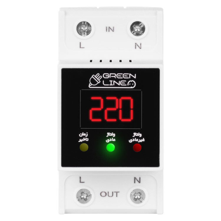 محافظ ولتاژ داخل کنتری (ورودی برق منزل) گرین لاین GLP300D